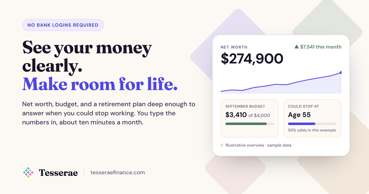 I built a finance planner you type your own numbers into, no bank linking (solo project)